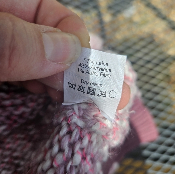 J. Crew marled colorblock wool-blend crewneck sweater pink purple white XS - Picture 6 of 6